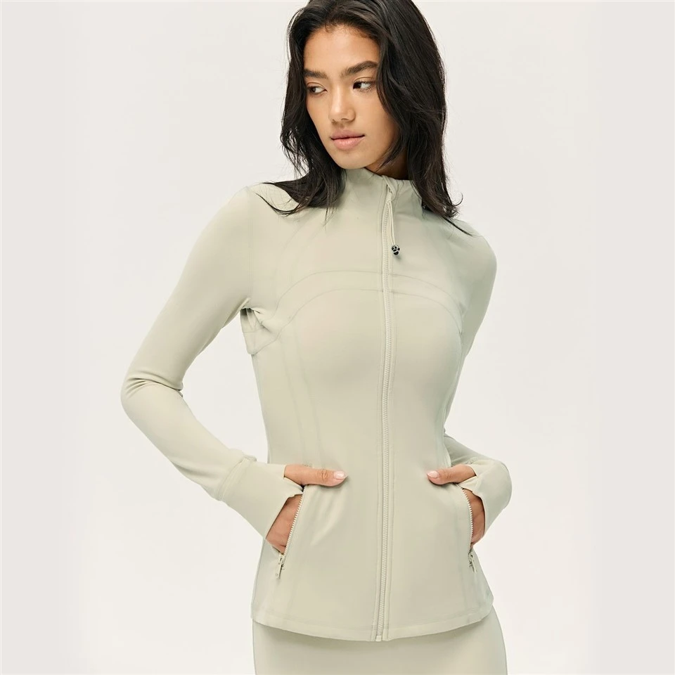 Double 6 Lycra Waist-Cinching Yoga Jacket high quality